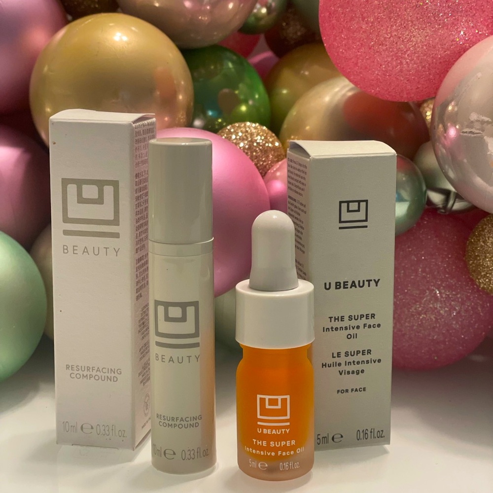 U Beauty Resurfacing Compound + The Super Intensive Face Oil travel sizes